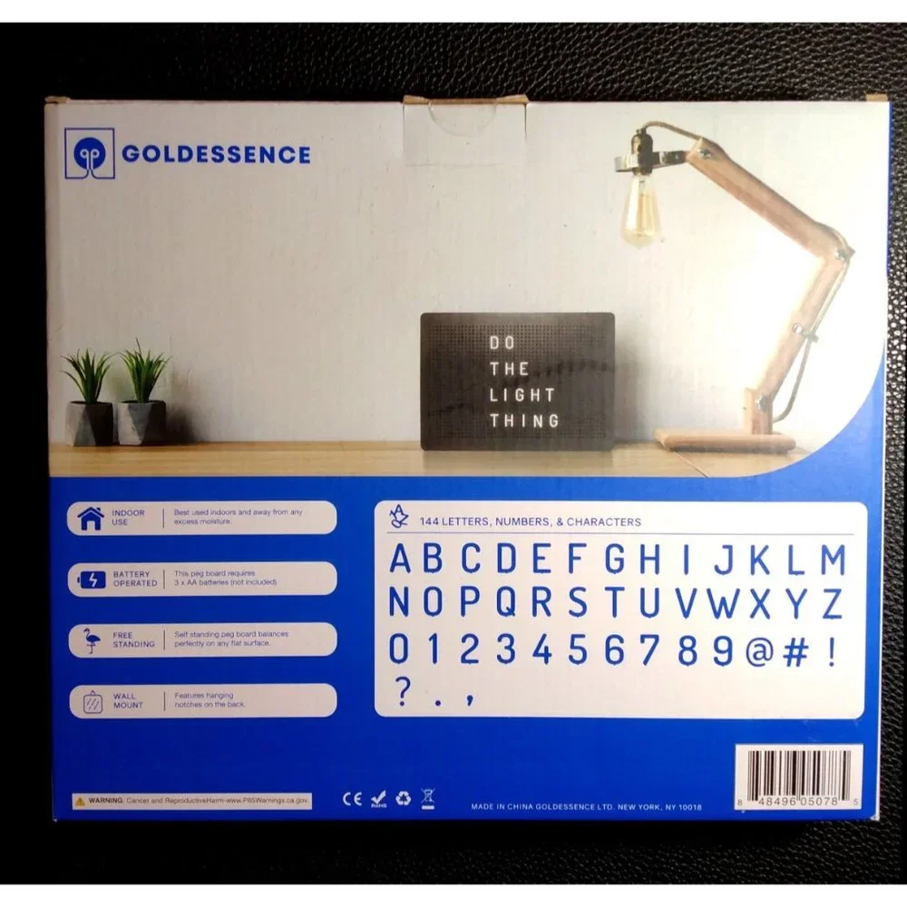 GoldEssence Large Light Box Pegboard